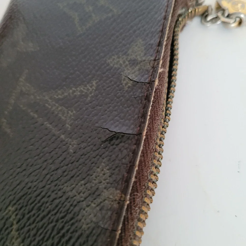Louis Vuitton Monogram Cles Key Pouch Vintage Brown Canvas Wallet M62650